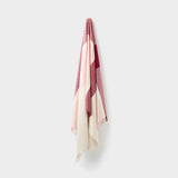 Double Crossed Oversized Throw in Burgundy