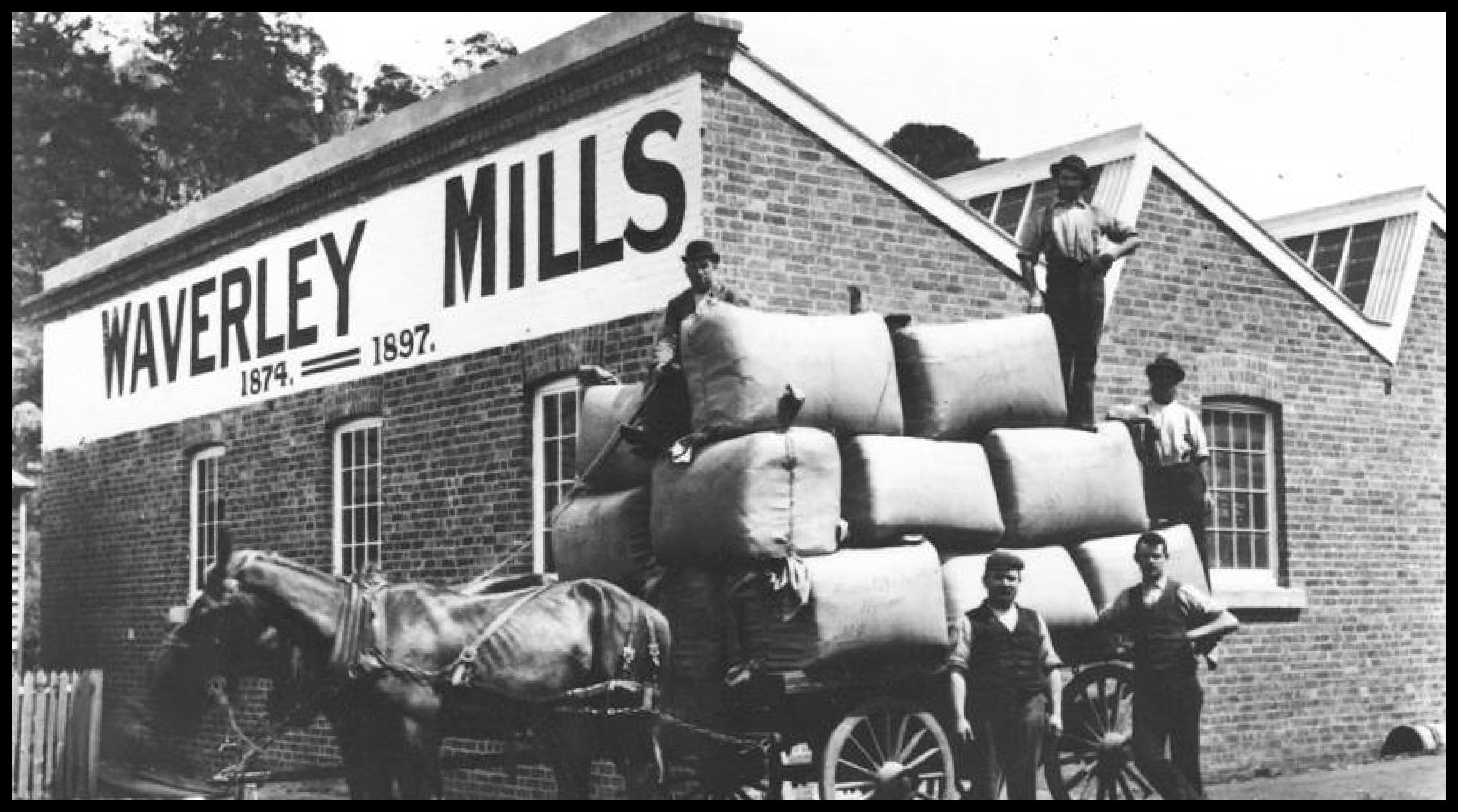 Historic image of staff at the mill in the 1890's.
