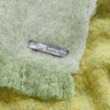 Close up of alpaca Quartz scarf in citrine.