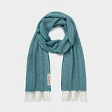 Broken Herringbone Scarf in Indian Teal