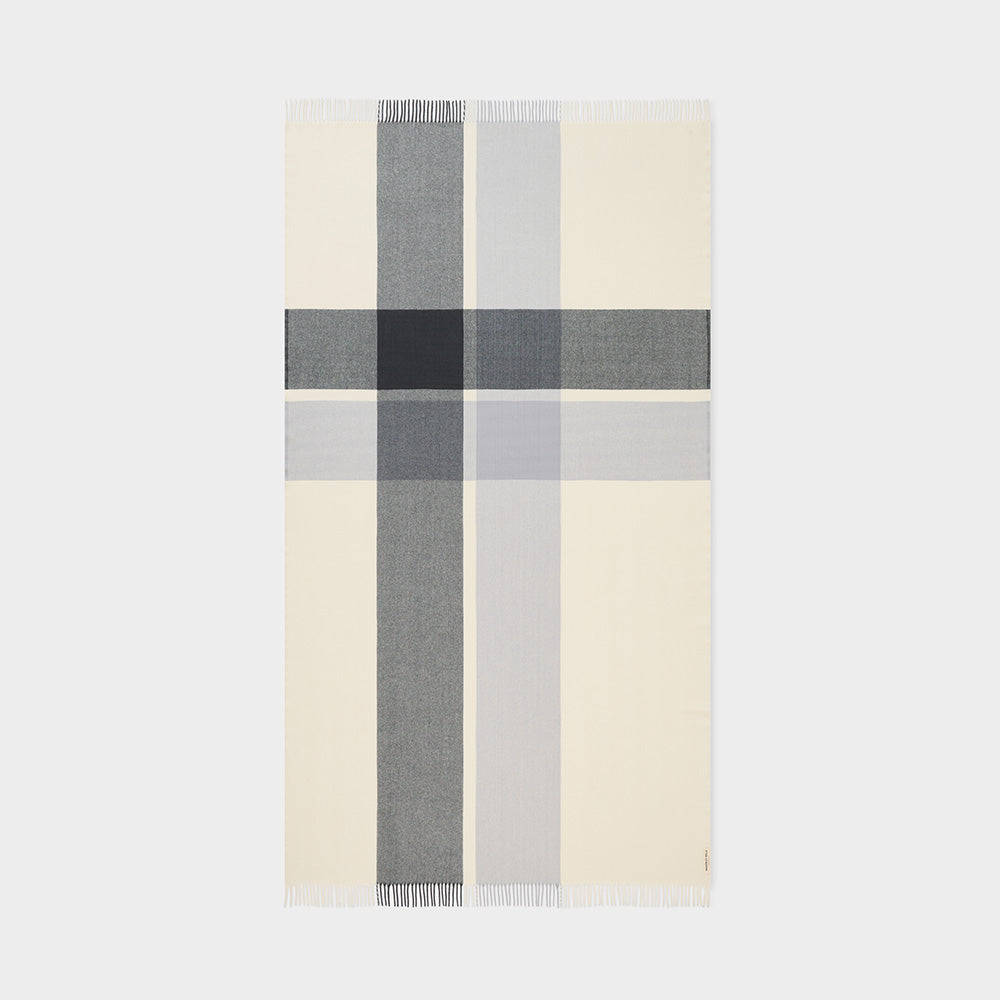 Double Crossed Throw in Grey