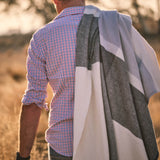 Double Crossed Throw in Grey