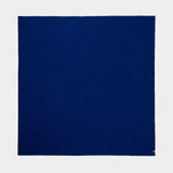 Full view of a flint blanket in cobalt.