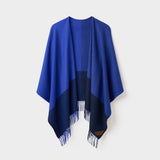 The Frame Cape by Genevieve Smart in Gravity Blue