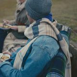 Tasman Tartan Scarf in Straits Blue