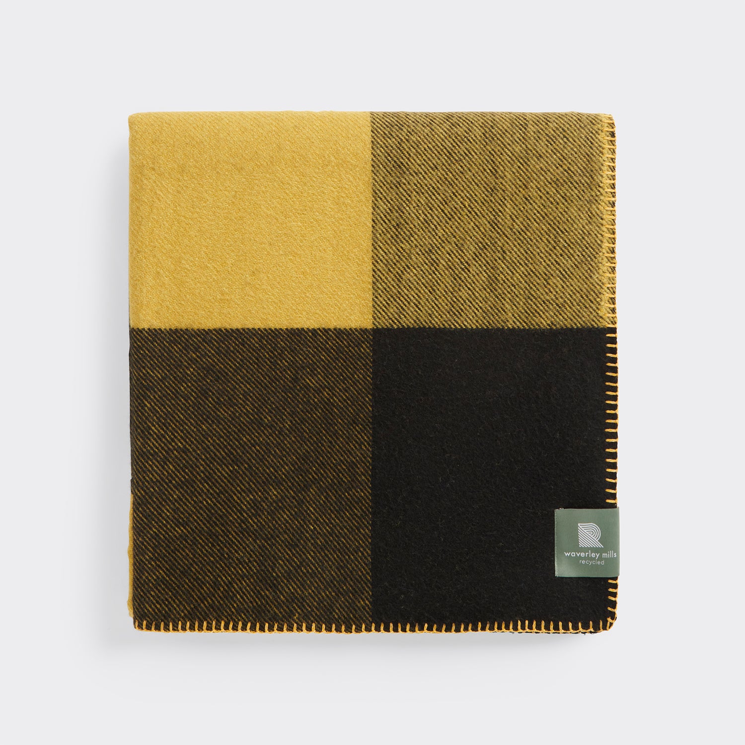 Folded heroes check travel rug.
