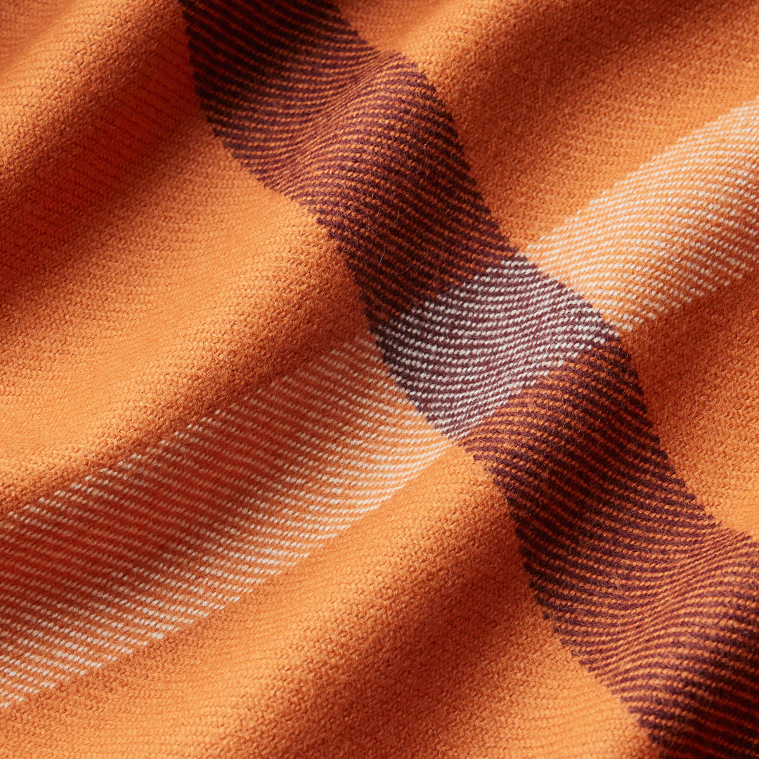 Mono Plaid Shawl in Sunstone Waverley Mills