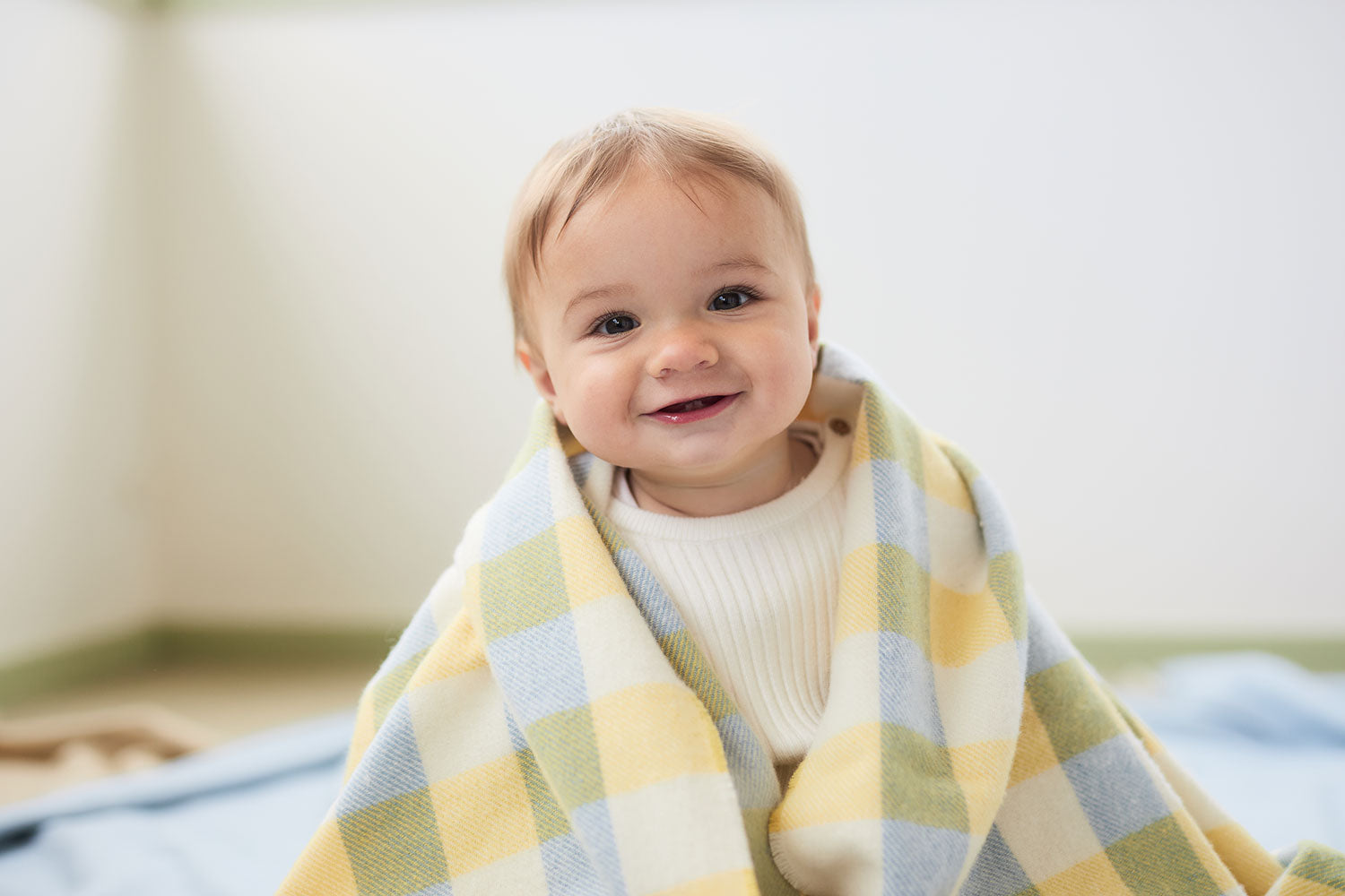 Check Tree Baby Check Baby Blanket in Bay – Waverley Mills