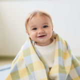 Check Baby Blanket in Bay