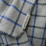 Recycled Grid Pet Blanket Blue