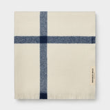 Summer Plaid Throw in Sleepy Bay Blue