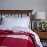 Smith's Lane Blanket in Burgundy Check | King/Queen