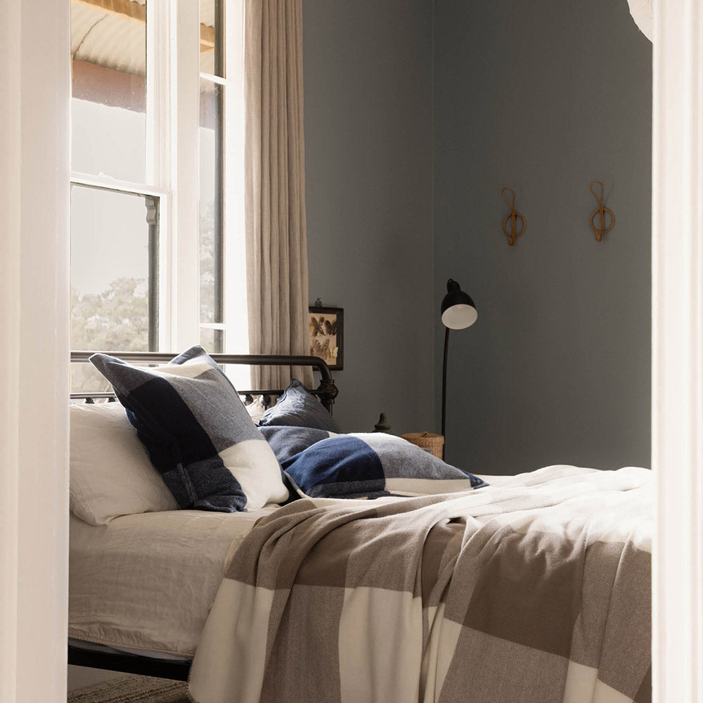 Smith's Lane European Cushion Cover in Eclipse Check