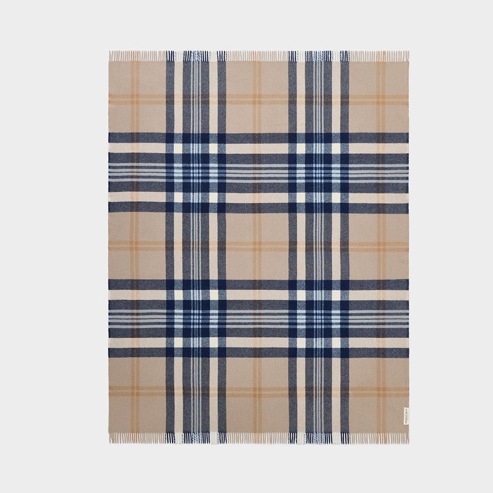 Tasman Tartan Camp Blanket in Straits Blue