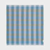 Traditional Check Picnic Rug in Wineglass Bay Blue