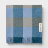 Traditional Check Picnic Rug in Wineglass Bay Blue