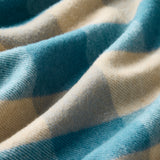 Traditional Check Picnic Rug in Wineglass Bay Blue