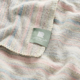 A close up of the jewel ranger stripe showing the woollen texture and colour variation.