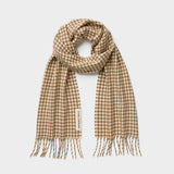 Houndstooth Scarf in Tan