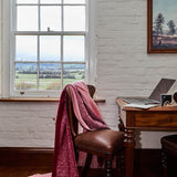 Aloft Throw in Burgundy