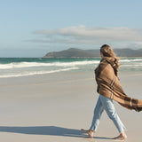 Freycinet Plaid Travel Rug in Sandpiper Beach