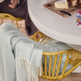 Herringbone Throw in Sea Glass