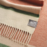Close up of Riviera throw in ochre.