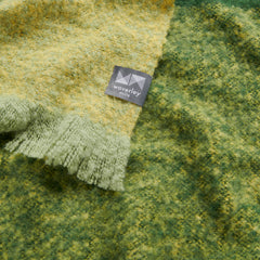 Close up of Lustre alpaca throw showing subtle colour variations.