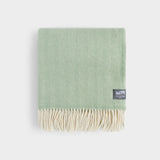Merino Wool Herringbone Throw Mistletoe